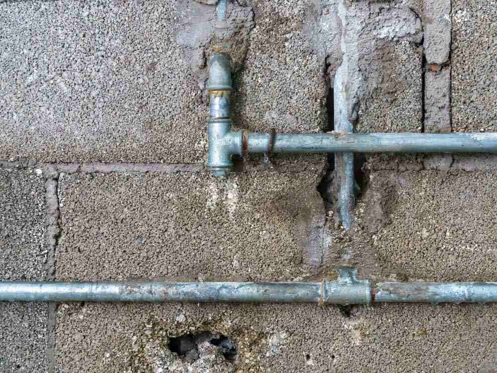corroded water line