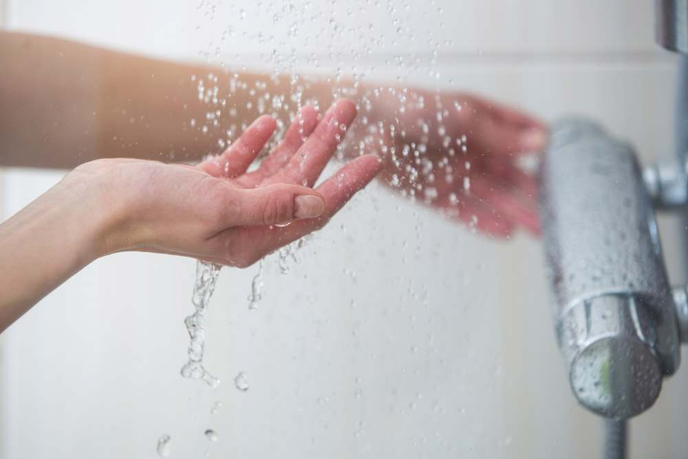 Steamy water coming from a tankless water heater